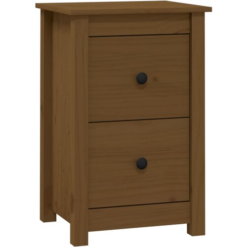 Maison Chic Nočna omarica - Nočna miza medeno rjava 40x35x61,5 cm trdna borovina, (21688303) Slike
