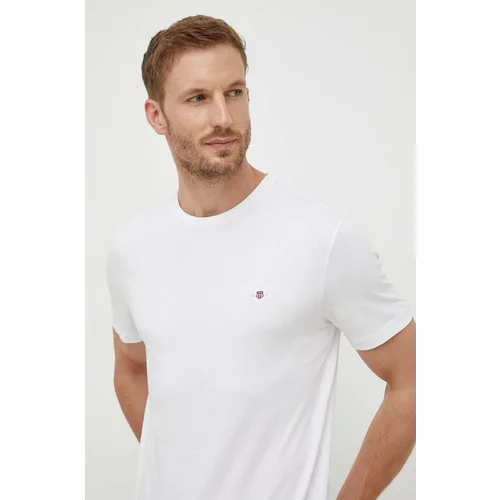 Gant Pamučna majica boja: bijela, bez uzorka