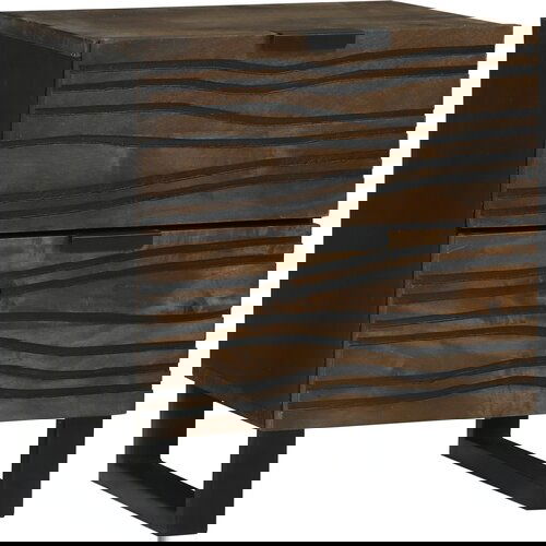 VidaXL Noćni ormarić s ladicama Orah 40 x 33.5 x 46 cm Slike
