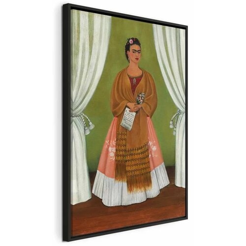  Slika - Frida Kahlo – Self-Portrait Dedicated to Leon Trotsky 40x60 U crnom drvenom okviru Cene