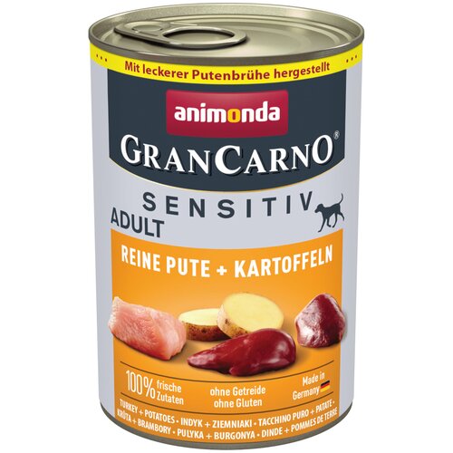 animonda GranCarno Adult Sensitive 6 x 400 g - Čista puretina i krumpir Cijene