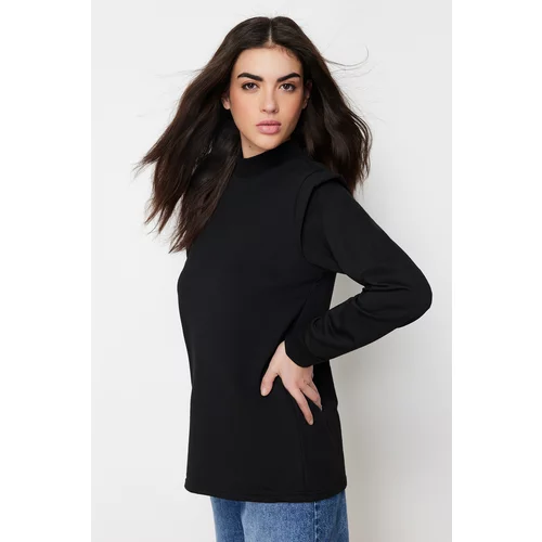 Trendyol Black Shoulder Detailed Knitted Tunic