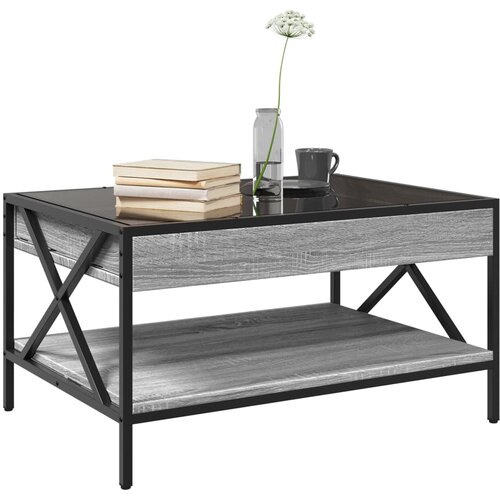  Stolić s beskonačnim LED svjetlima boja hrasta 70x50x38 cm Slike