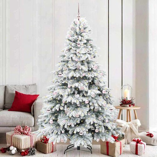 vidaXL Umestno božično drevo med 300 LED Zelena 210 cm PE in PVC Cene