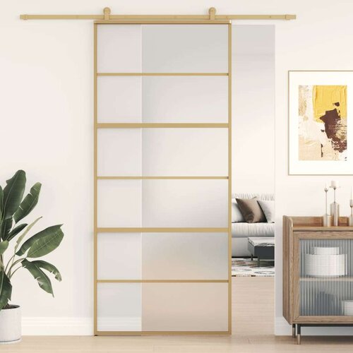  Klizna vrata zlatna 90 x 205 cm matirano staklo ESG i aluminij Cene