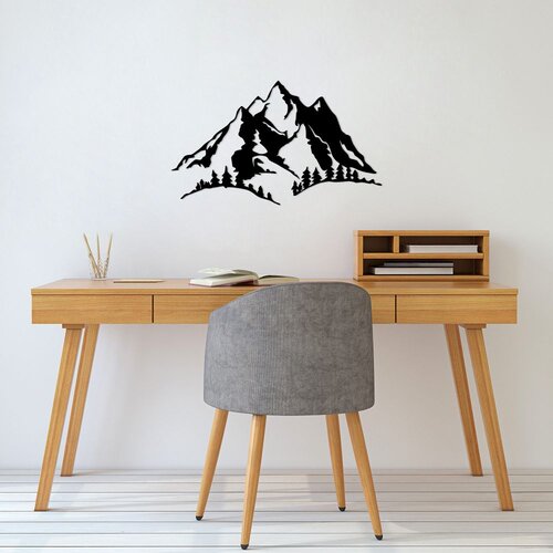 Wallity Zidna dekoracija Mountain-487, 41x70cm, Crna Slike
