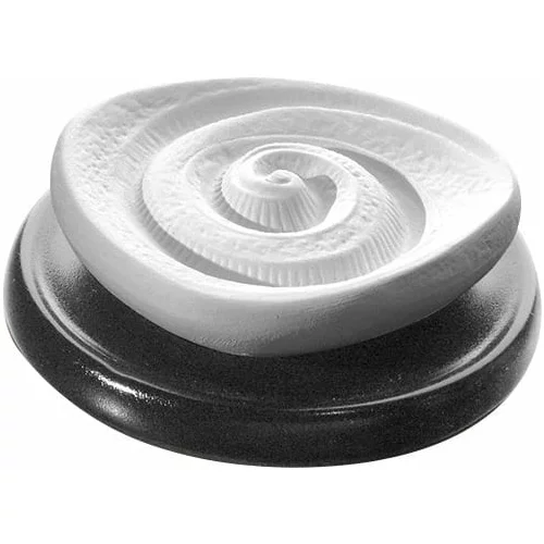 PRIMAVERA Dišavni kamen "Energetska spirala", črni keramični krožnik, kot podstavek