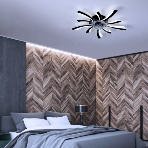  Brilagi-LED Prigu&amp;scaron;iva svetiljka sa ventilatorom LED/50W/230V 3000-6500K crna + daljinski upravljač Slike
