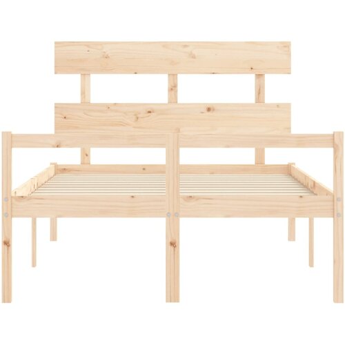  Krevet za starije s uzglavljem 140x190 cm od masivnog drva Slike