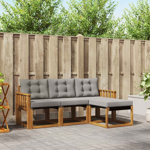  Set vanjskih sofa 4 kom. Prirodna i svijetlo siva Cijene