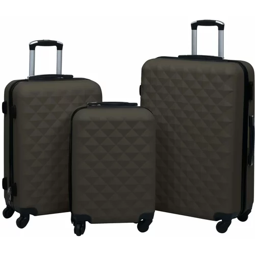  3-dijelni set čvrstih kovčega antracit ABS