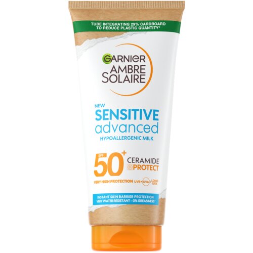 Garnier Ambre Solaire Sensitive Advanced Hypoallergenic Milk vodoodporna za&scaron;čita pred soncem za telo 175 ml Cene