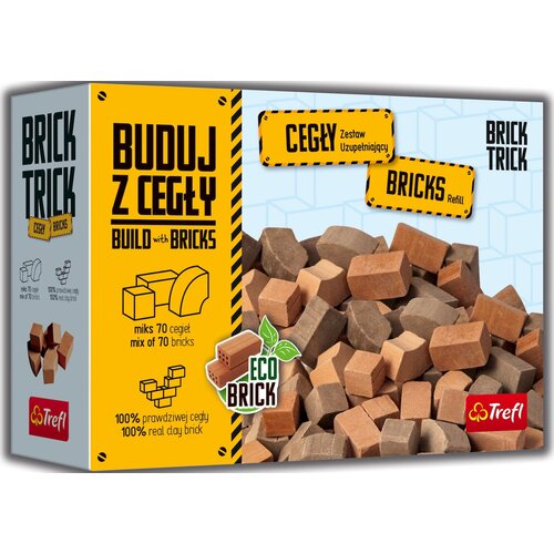 Brick Trick Bricks 70 delov - Kvadratne in zaobljene opeke - 1 k. Slike