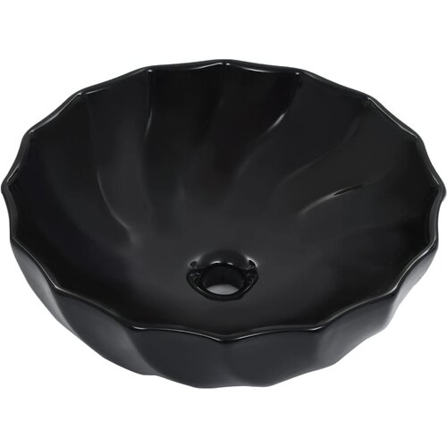 Maison Chic Umivalnik - Kopalna umivalnik - Lavabo 46x17 cm keramičen črn, (21684991) Cene