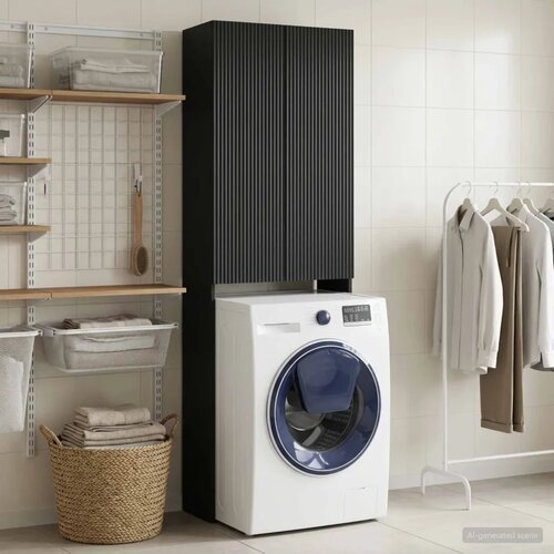  Kabinetska WC ARNHEM Crna 66 x 25 5 x 190 cm Konstruirano drvo - Crna Cijene