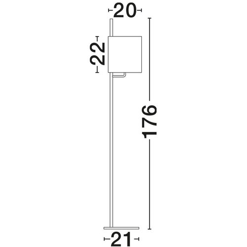Nova Luce Crna metalna stojeća svjetiljka (visina 176 cm) Yama &amp;ndash; Slike