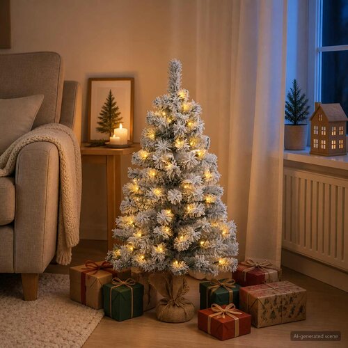 Mini božićno drvce 25 LED lampica Topla bijela PVC Slike
