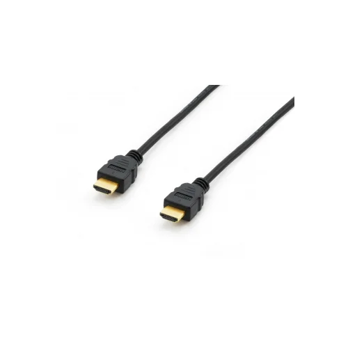 Equip HDMI priključni kabel HDMI A utikač 1.8 m crna 119350 pozlaćeni kontakti HDMI kabel