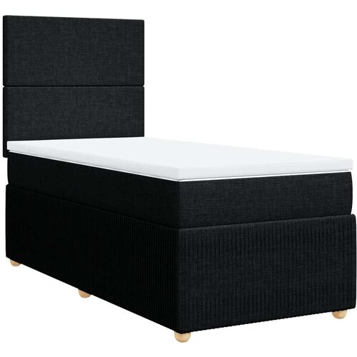 vidaXL Krevet s oprugama i madracem crni 100 x 200 cm od tkanine Cijene