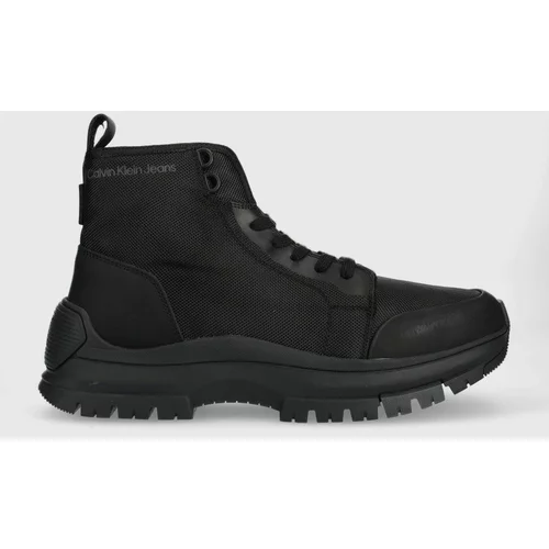 Calvin Klein Jeans Čevlji Hiking Laceup Boot moški, črna barva