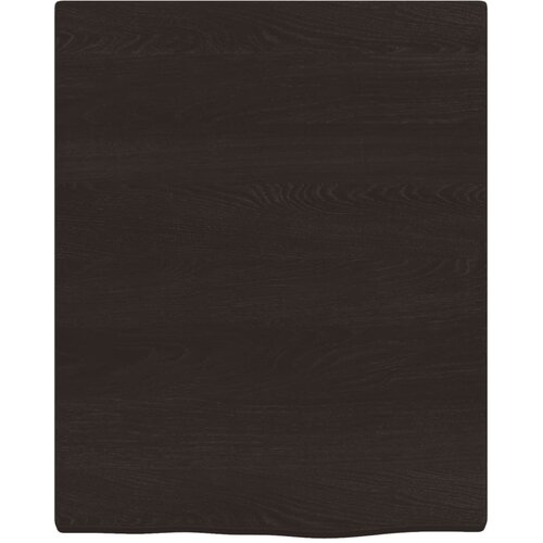  Zidna polica za umivaonik od čelika i masivne hrastovine Smeđa 40 x 50 x 2 cm Slike