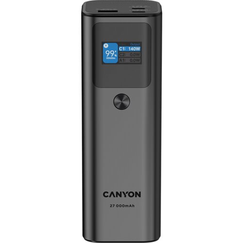 Canyon power bank PB-2010 TFT 27000 mAh 97.2Wh PD140W QC 3.0 Dark Grey Cijene