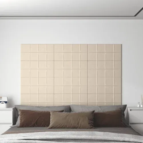  Zidne ploče 12 kom krem 60 x 30 cm baršunaste 2,16 m²