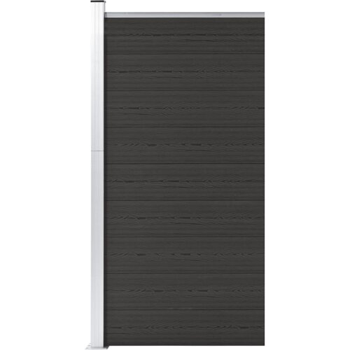 vidaXL ograjni panel wpc 95x186 cm črn Cene