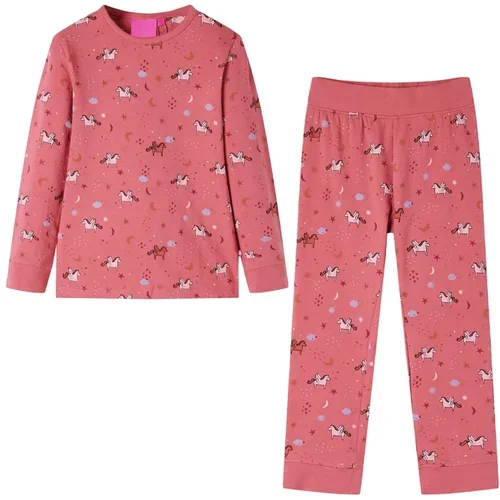  Dječja pidžama s dugim rukavima starinske ružičaste boje 92