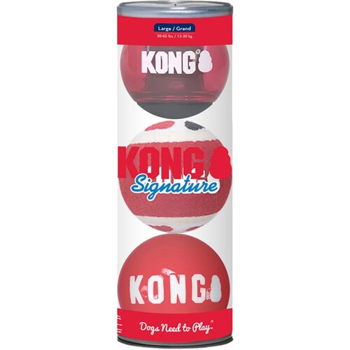 Kong igračka za pse Signature Balls L 3 kom Slike