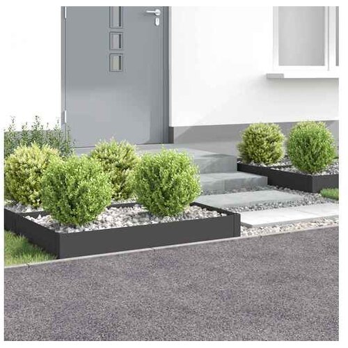 vidaXL Ograda oko Travnjaka 4 kom. 100 x 60 x 20 cm Čelik Crna - Crna 100 x 60 x 20 cm 4 Cijene