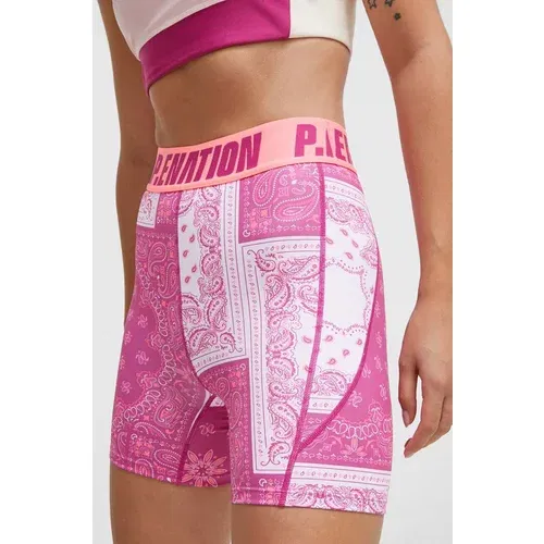 P.E Nation Kratke hlače za trening Norwood boja: ružičasta, s uzorkom, visoki struk