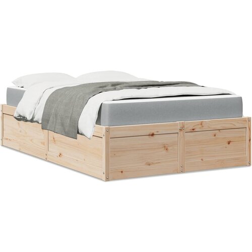 VidaXL Krevet s madracem 140 x 190 cm od masivne borovine Slike