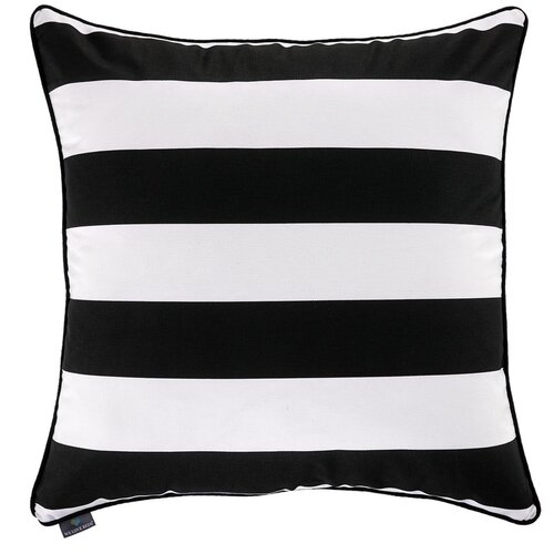 WeLoveBeds Černo-b&amp;iacute;l&amp;yacute; povlak na pol&amp;scaron;t&amp;aacute;ř Belts, 60 x 60 cm Slike