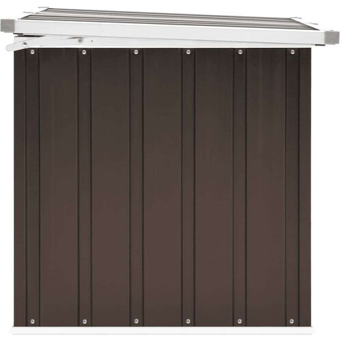 VidaXL Vrtna kutija za pohranu smeđa 129 x 67 x 65 cm Slike