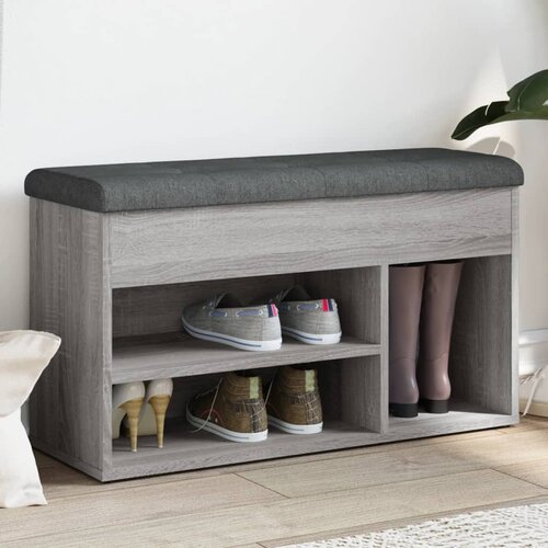VidaXL Klupa za cipele boja hrasta 82 x 32 x 45 5 cm konstruirano drvo Slike