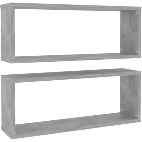Maison Chic Stenske Police - Viseča polica kockaste 2 kosa betonsko sive 60x15x23 cm, (21758763) Slike