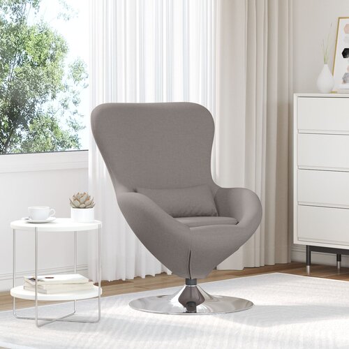 VidaXL Jajčna stolica taupe tkanina, (22054575) Slike