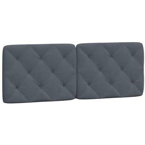 Maison Chic posteljno vzglavje - vzglavna omarica - vzglavna stranica temno siva 140 cm žamet, (21704097) Cene