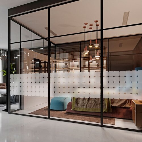 Ambiance Komplet 50 mat nalepk za steklo Square Slike