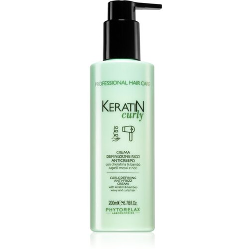 Phytorelax Laboratories Keratin Curly krema za kovrčavu kosu anti-frizzy 200 ml Slike