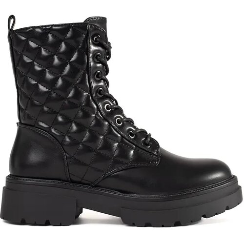 Shelvt Black quilted workers on a platform Slike