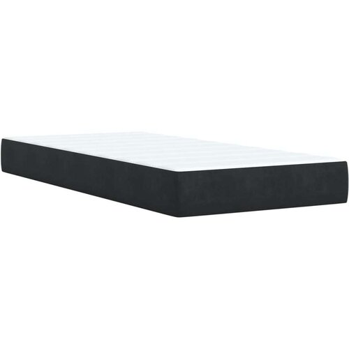 VidaXL Box spring krevet s madracem crni 90x190 cm bar&amp;scaron;unasti Slike