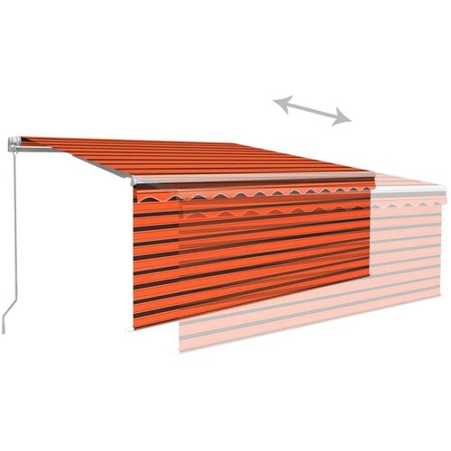 Tenda na ručno uvlačenje s roletom 3 5 x 2 5 m narančasto-smeđa - &amp;Scaron;areni 3.5 x 2.5 m 1 Slike