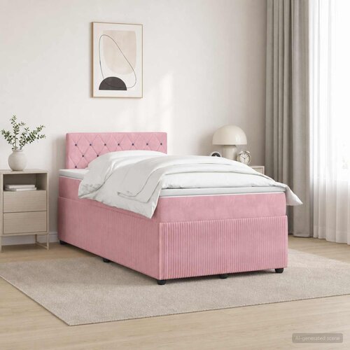  Boxspring krevet s madracem Ružičasta 120 x 190 cm Bar&scaron;un Cijene