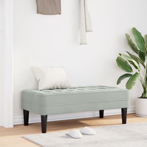 vidaXL Klop Svetlo siva 113 cm Velvet Cene