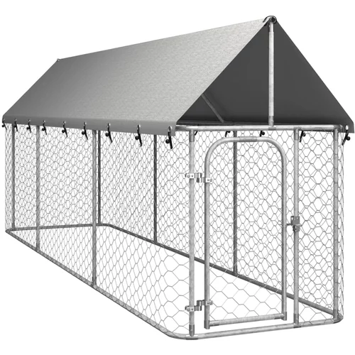  vanjski kavez za pse s krovom 400 x 100 x 150 cm