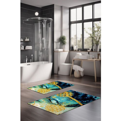  CT-5268 multicolor bathmat set (2 pieces) Slike