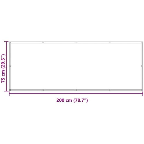  Balcony ekran PU prekriveni oksford alu - Sivo-smeđa 75 x 200 cm Cijene