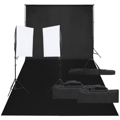 vidaXL komplet za foto studio z lučmi in ozadjem Cene